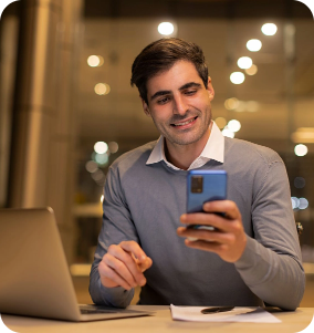 Person reviewing tax documents